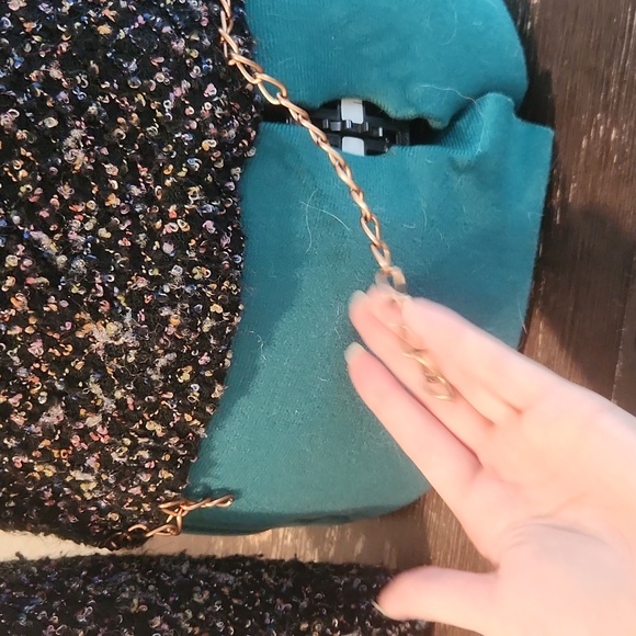 Leshop Black and Gold Tweed Blazer - Picture 3 of 4